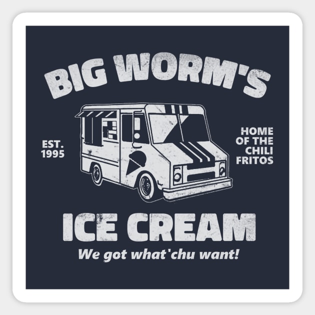 Friday - Big Worm's Ice Cream Sticker by Bigfinz